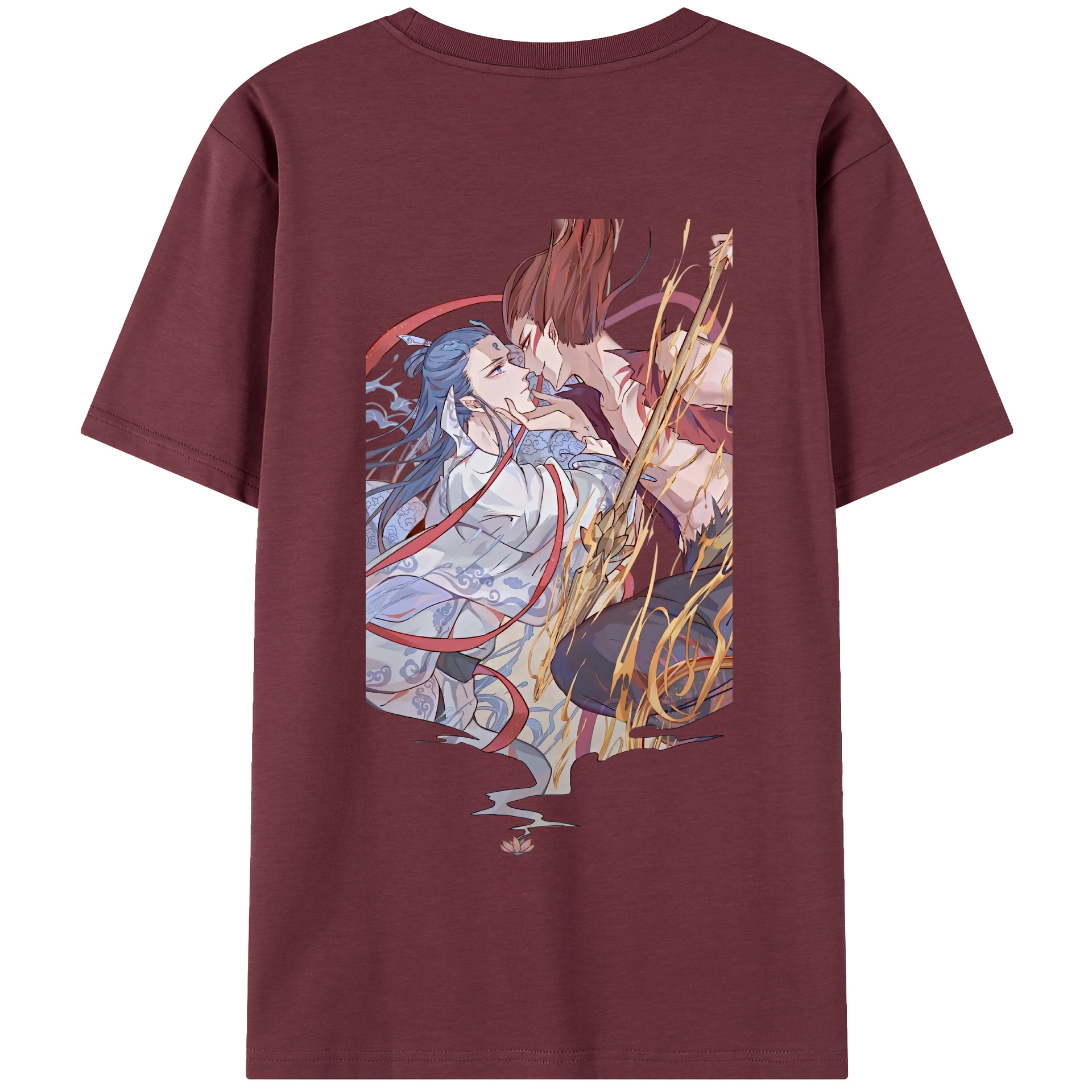 （画像用） Ne Zha 2 ナタ 魔童の大暴れ 綿100％半袖Tシャツ（背面プリント）